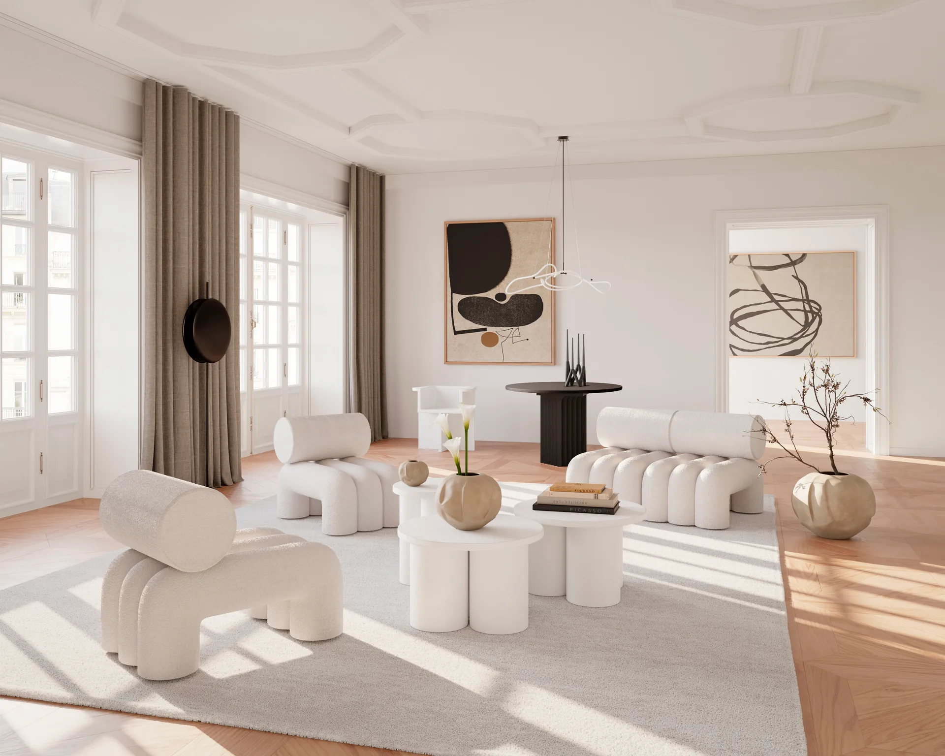 Arc spisebord Ø120 cm, Coffee black oak 101 Copenhagen