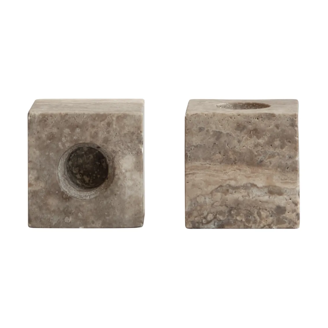 Cube lysestage 2-pak, Silver Travertine 101 Copenhagen