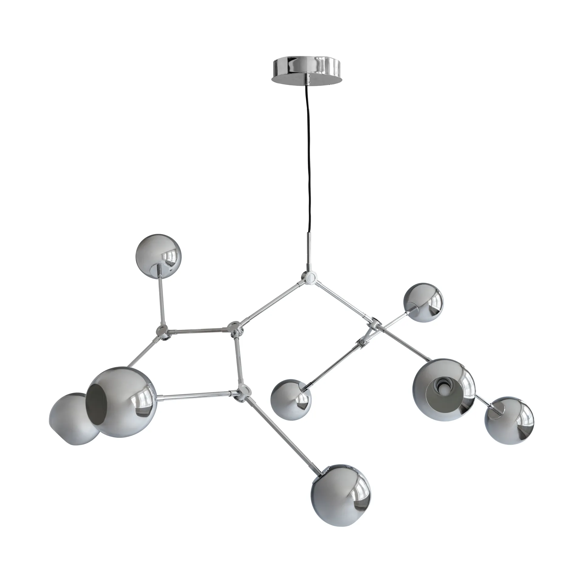 101 Copenhagen Drop Chandelier Globe lysekrone Chrome