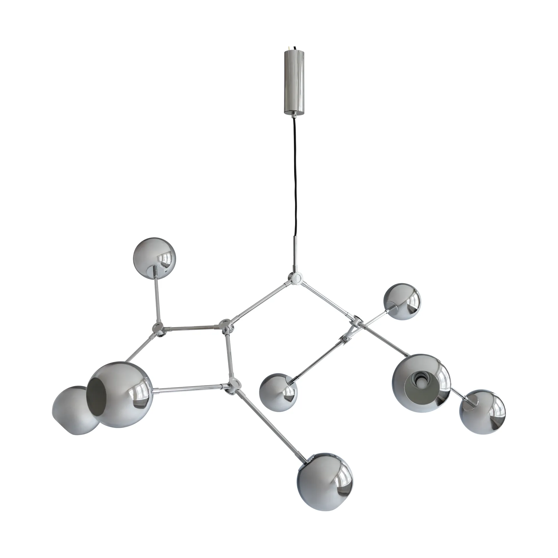 Drop Chandelier Globe lysekrone, Chrome 101 Copenhagen
