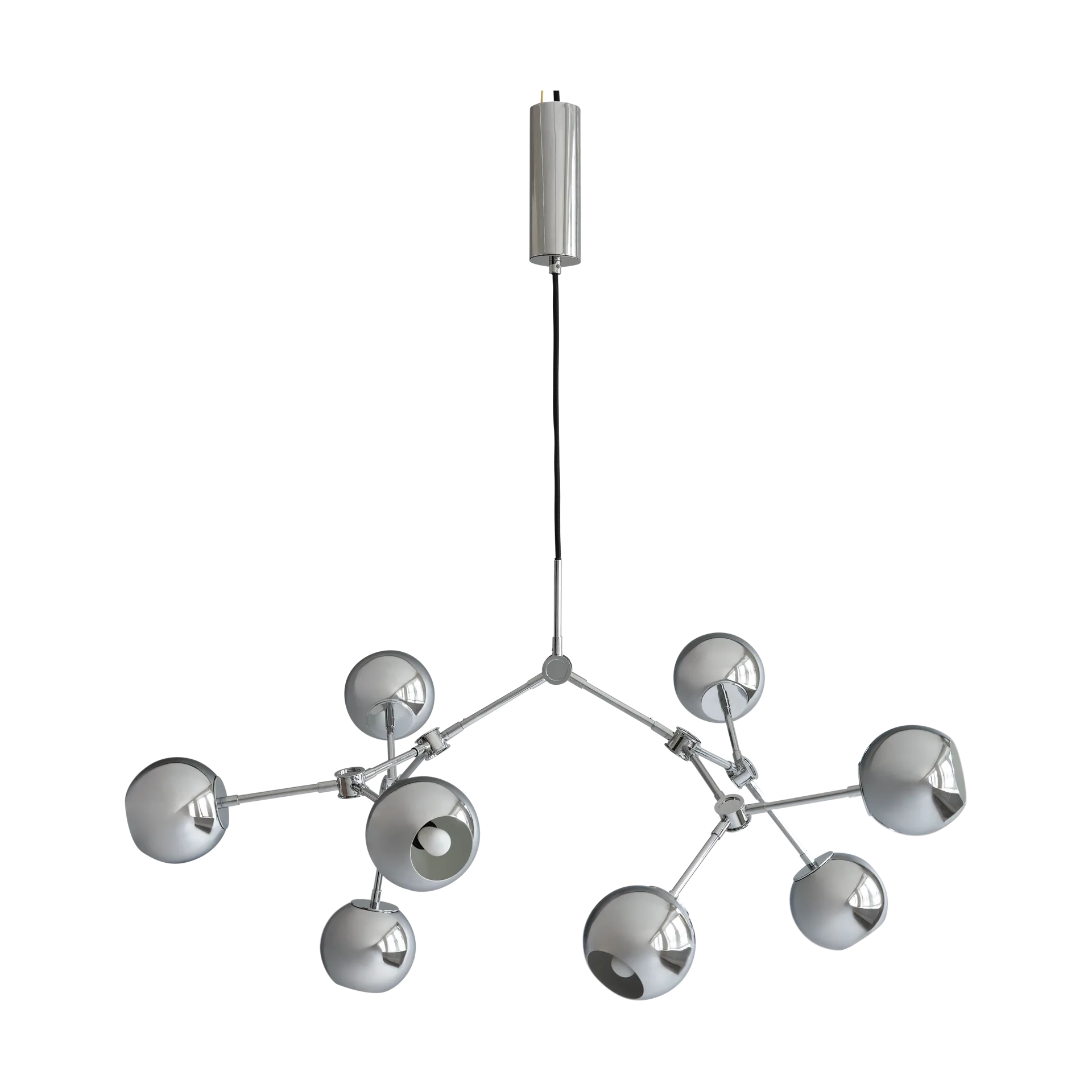 Drop Chandelier Globe lysekrone mini, Chrome 101 Copenhagen