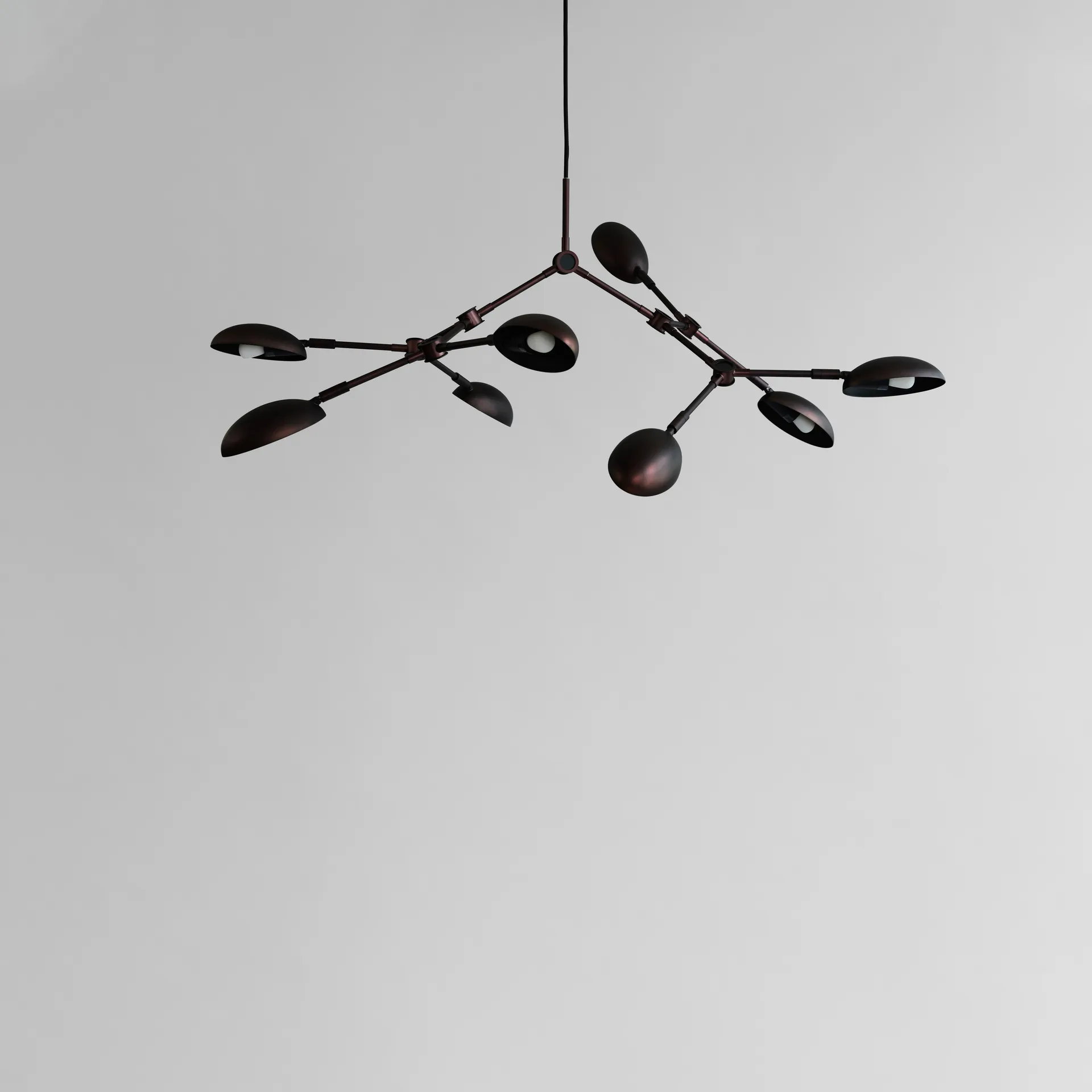 Drop Chandelier lysekrone mini, Burned Black 101 Copenhagen