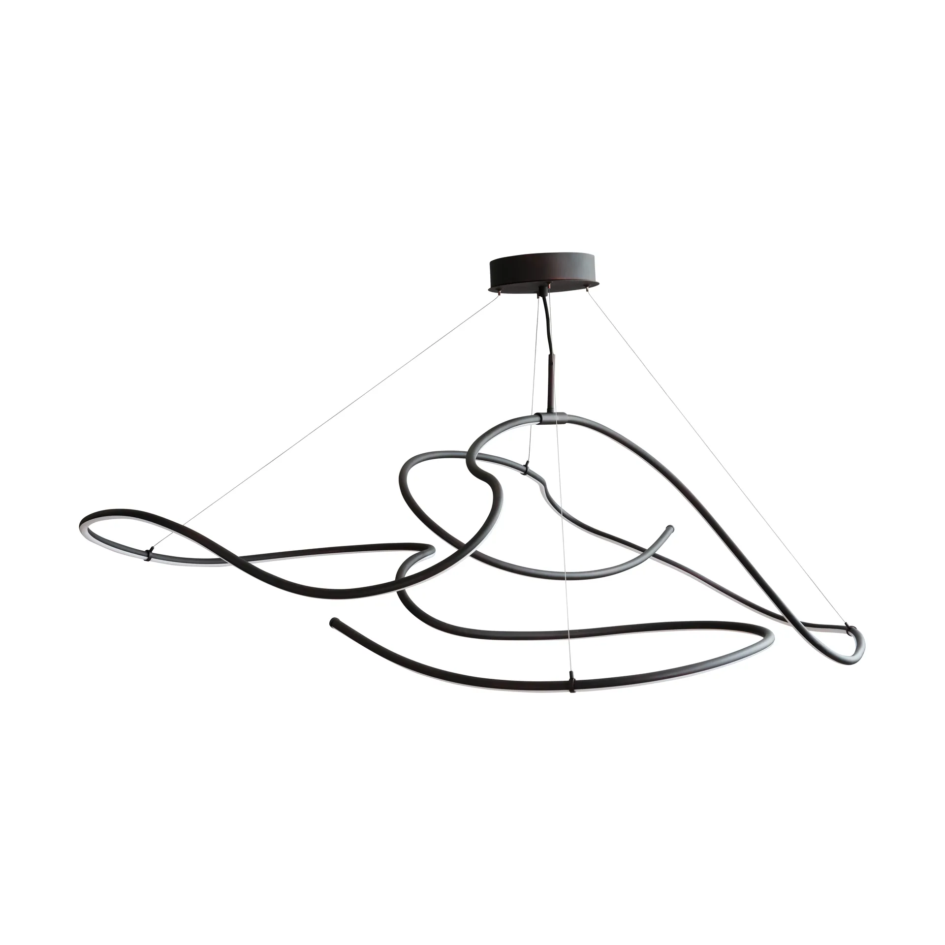 Ghost Chandelier big loftslampe, Burned black 101 Copenhagen