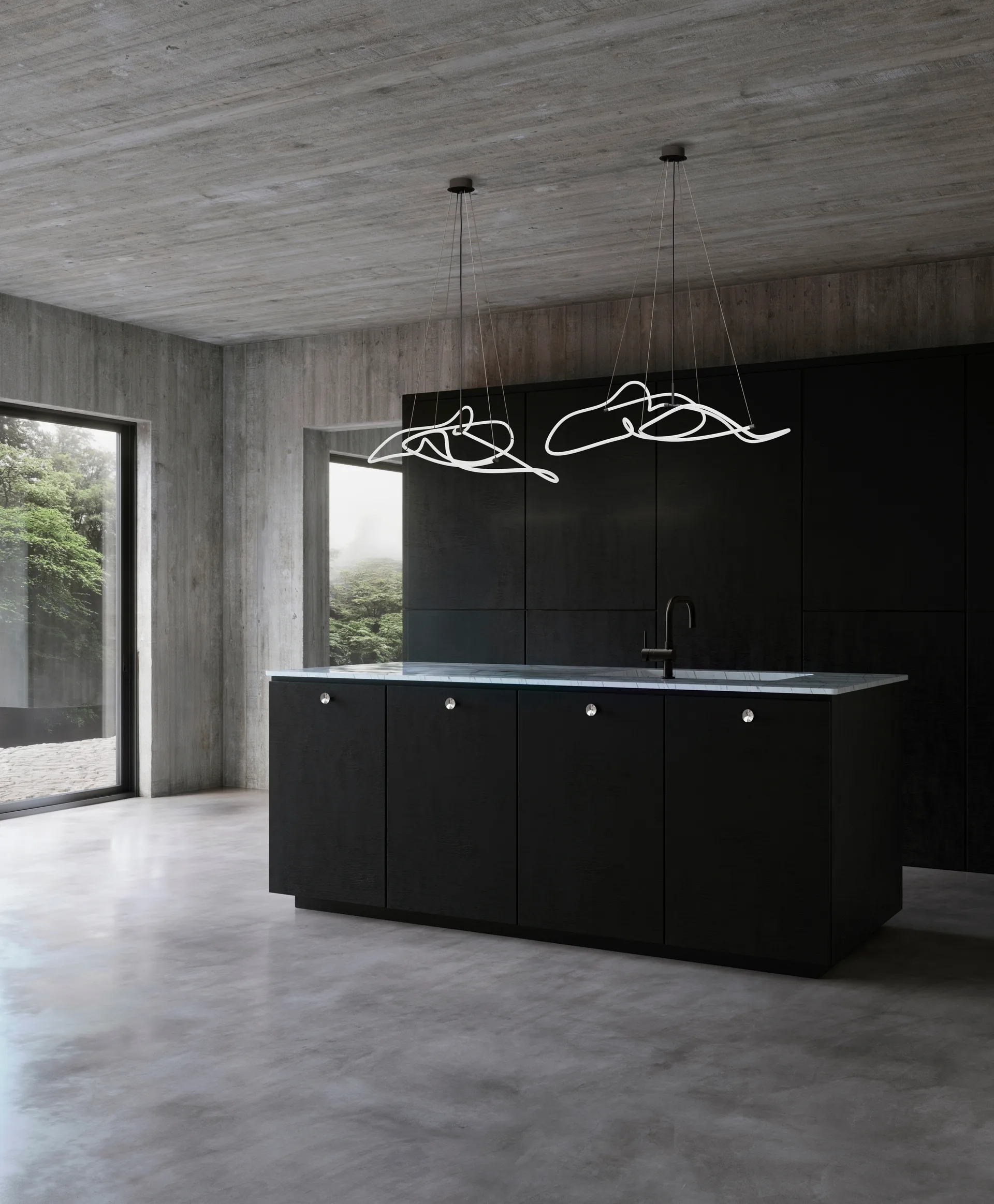 Ghost Chandelier mini loftslampe, Burned black 101 Copenhagen