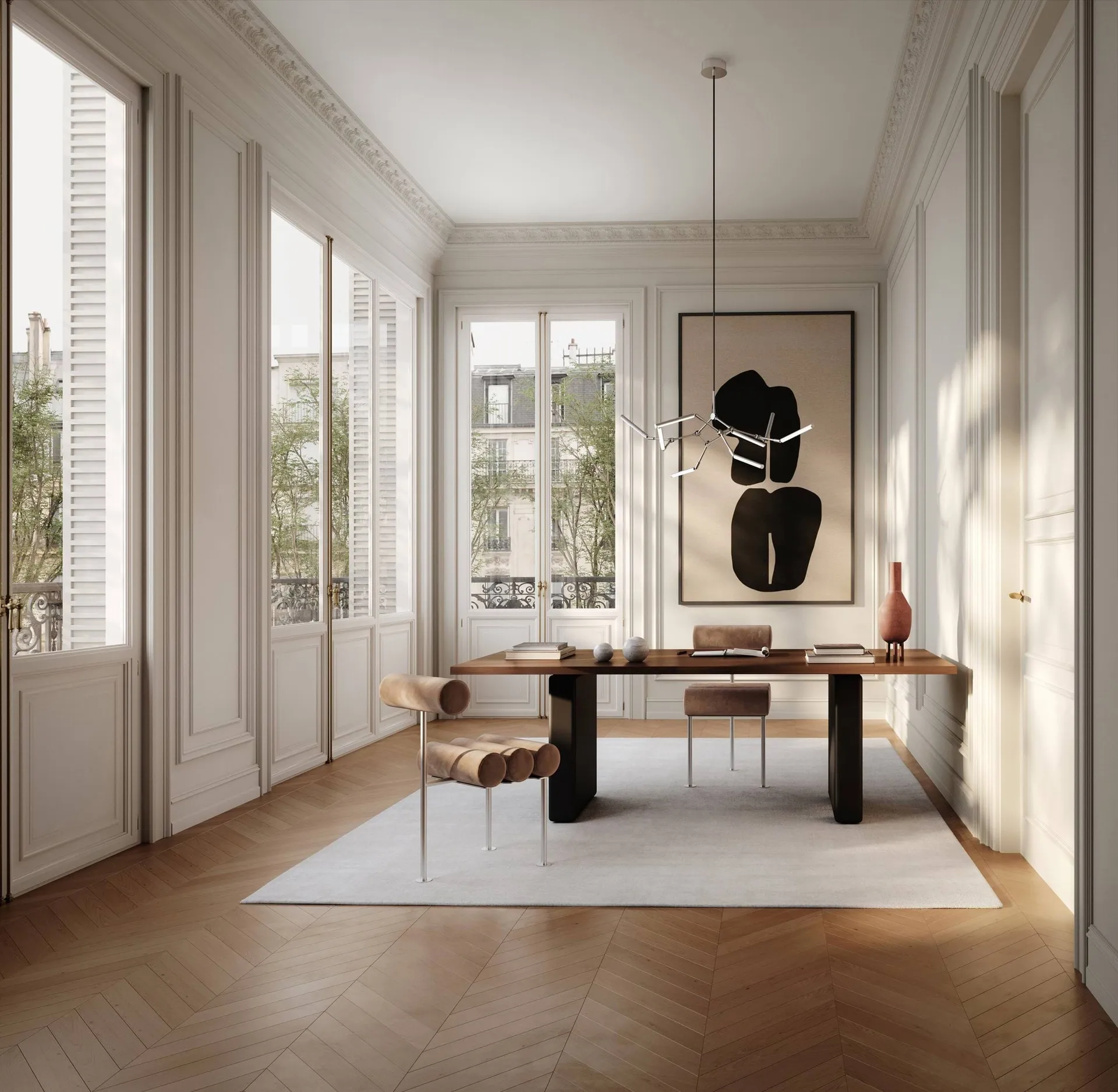 Hiro dining chair, Rustfrit stål-desert 101 Copenhagen