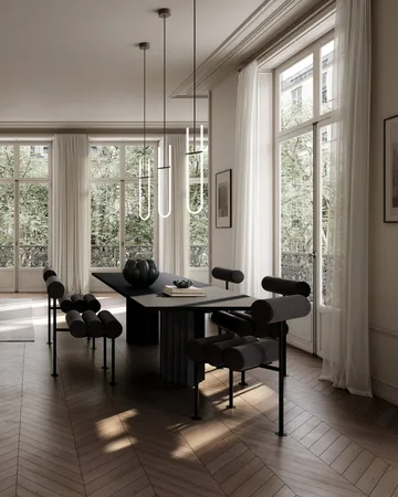 Hiro dining chair - Sort stel-peat - 101 Copenhagen