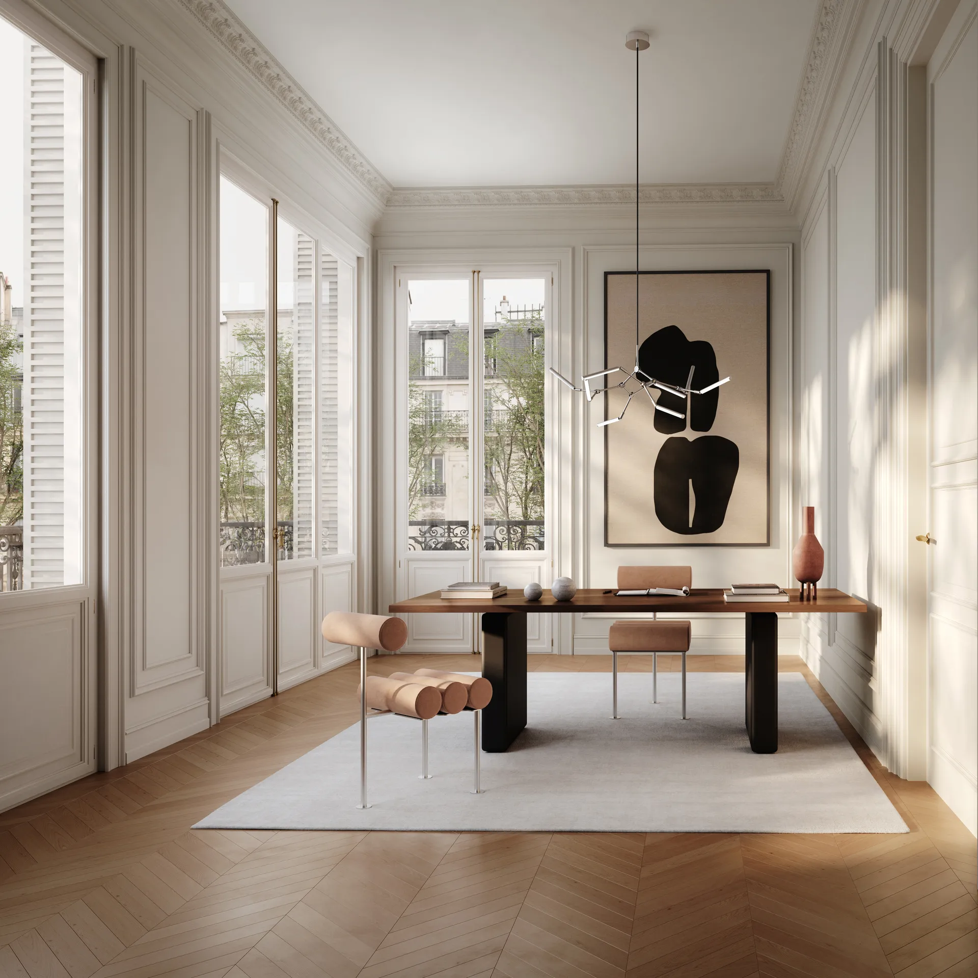 Stick chandelier lysekrone mini, Chrome 101 Copenhagen