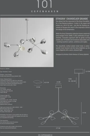 Stingray lysekrone Grande - Chrome - 101 Copenhagen