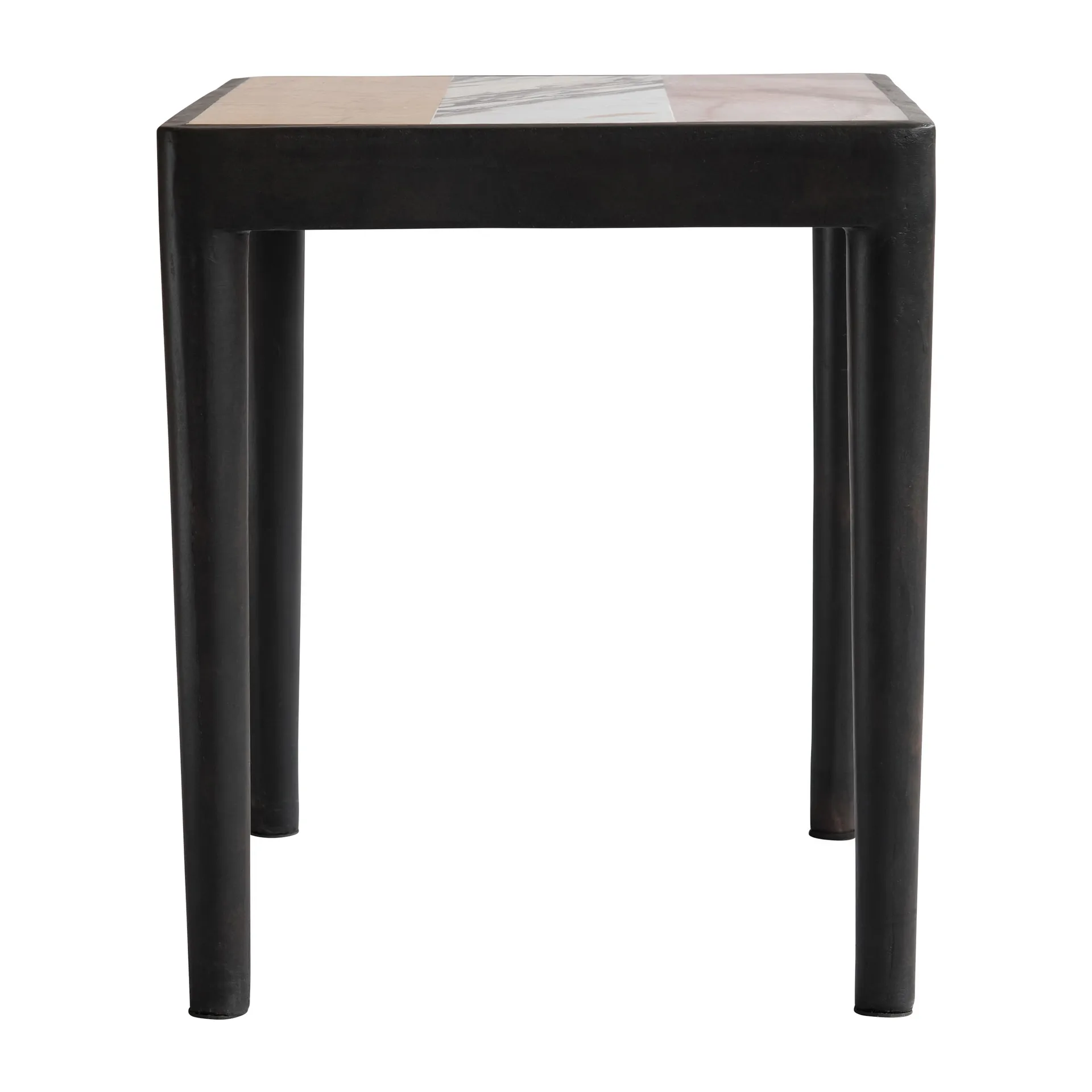 Tairu bord 38x38 cm striped, Peach/Calacatta/Yellow 101 Copenhagen