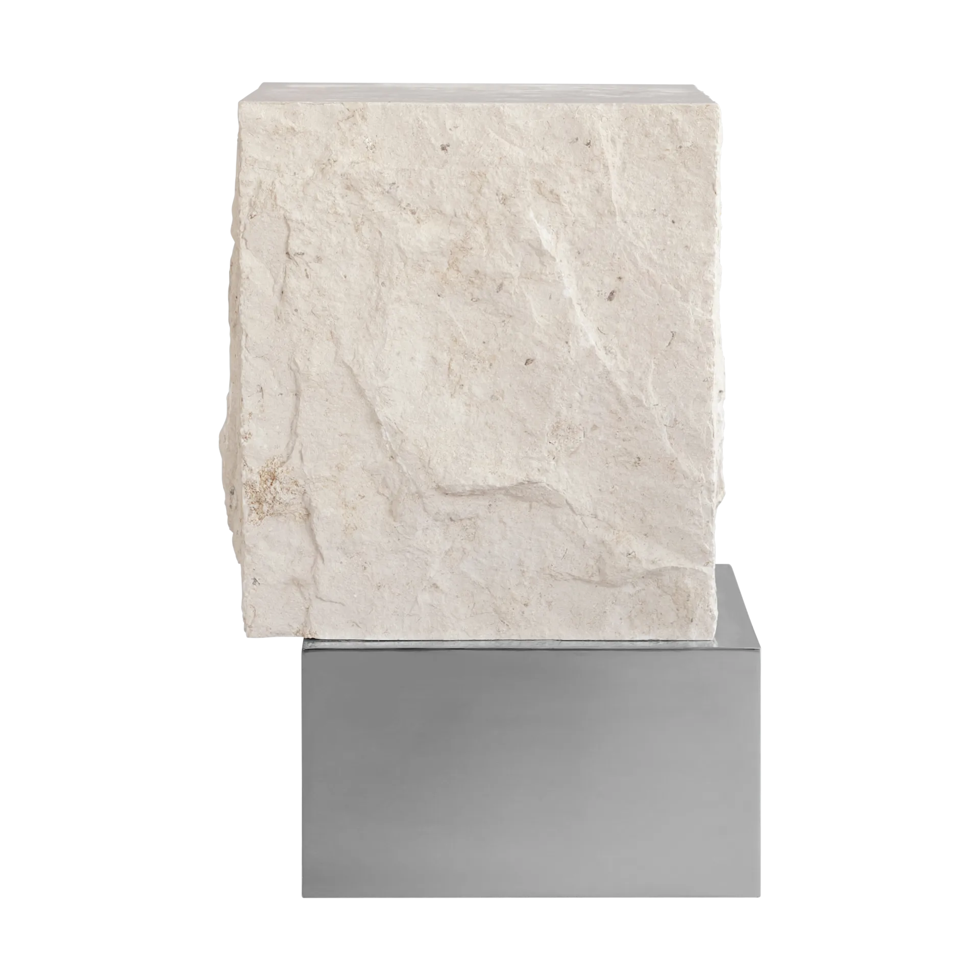 Temple sidebord tall 50x33 cm, Chrome-limestone 101 Copenhagen