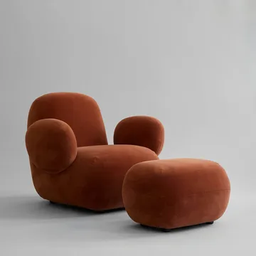 Toe Chair Flat lænestol 92x75 cm - Rust - 101 Copenhagen