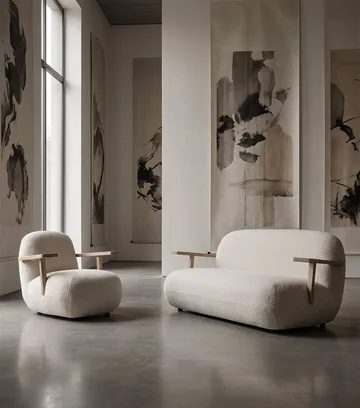Toe chair lænestol med armlæn - Natural oak-off white - 101 Copenhagen