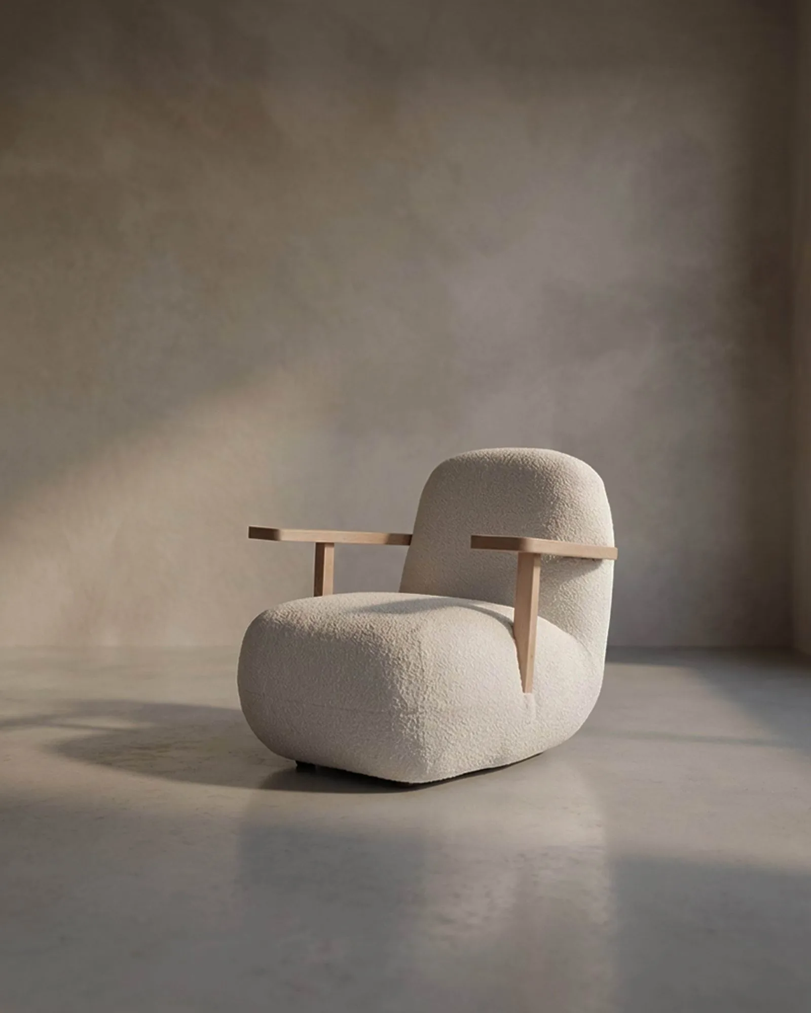 Toe chair lænestol med armlæn, Natural oak-off white 101 Copenhagen