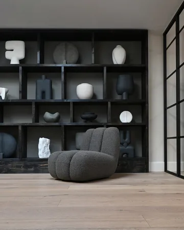 Toe loungelænestol bouclé - Deep taupe - 101 Copenhagen