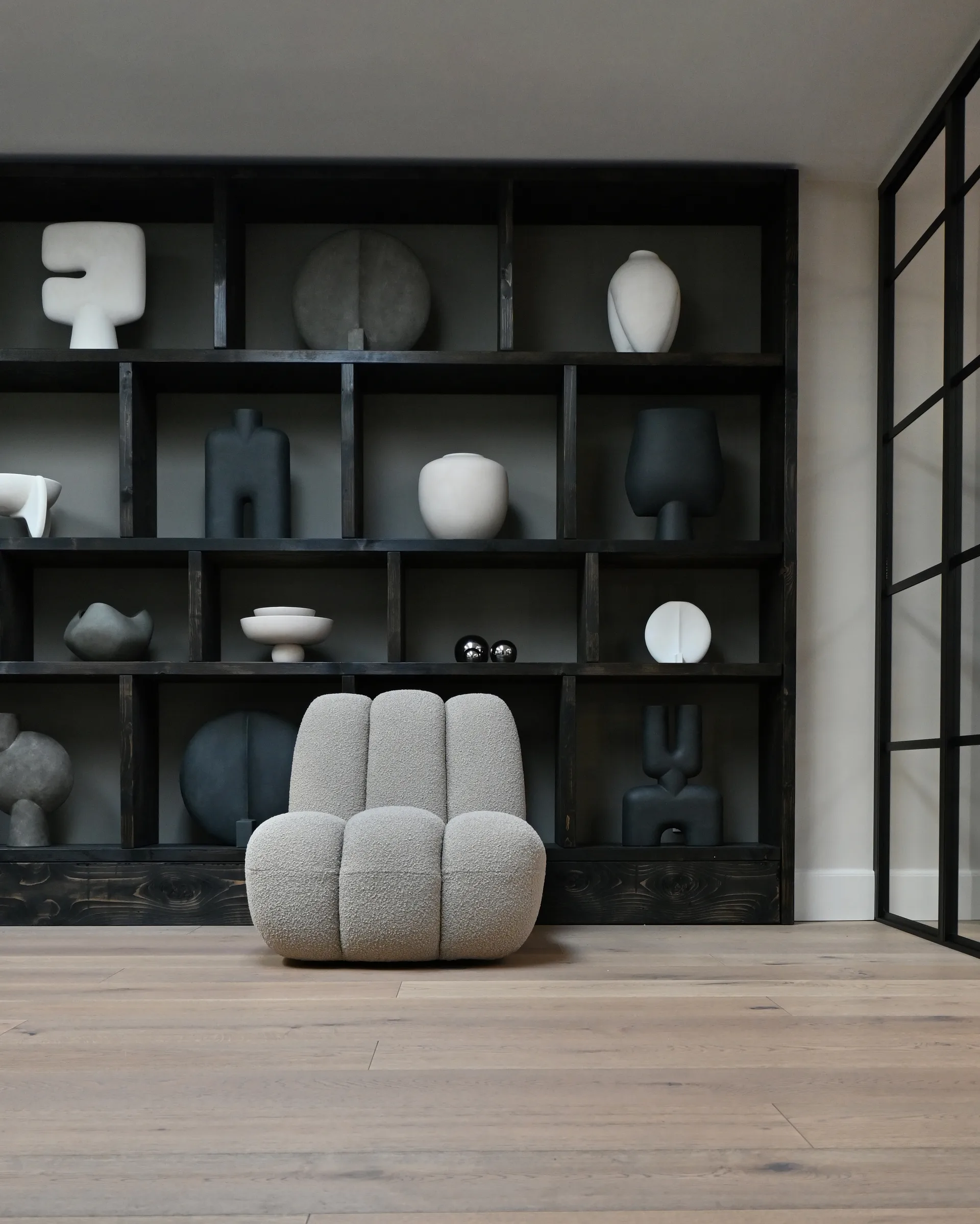 Toe loungelænestol bouclé, Smoked sand 101 Copenhagen