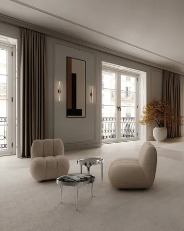 Toe loungelænestol bouclé - Smoked sand - 101 Copenhagen