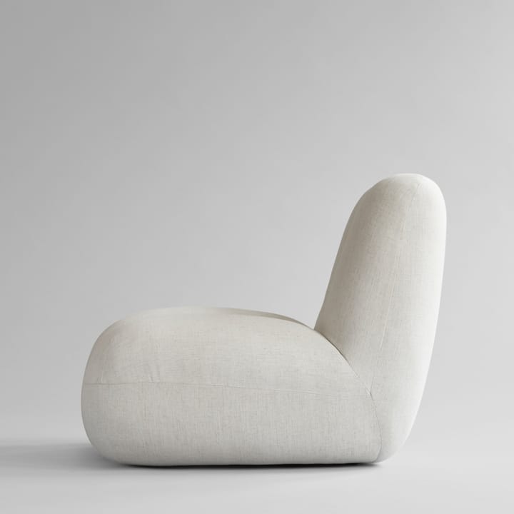Toe loungelænestol hør, White chalk 101 Copenhagen