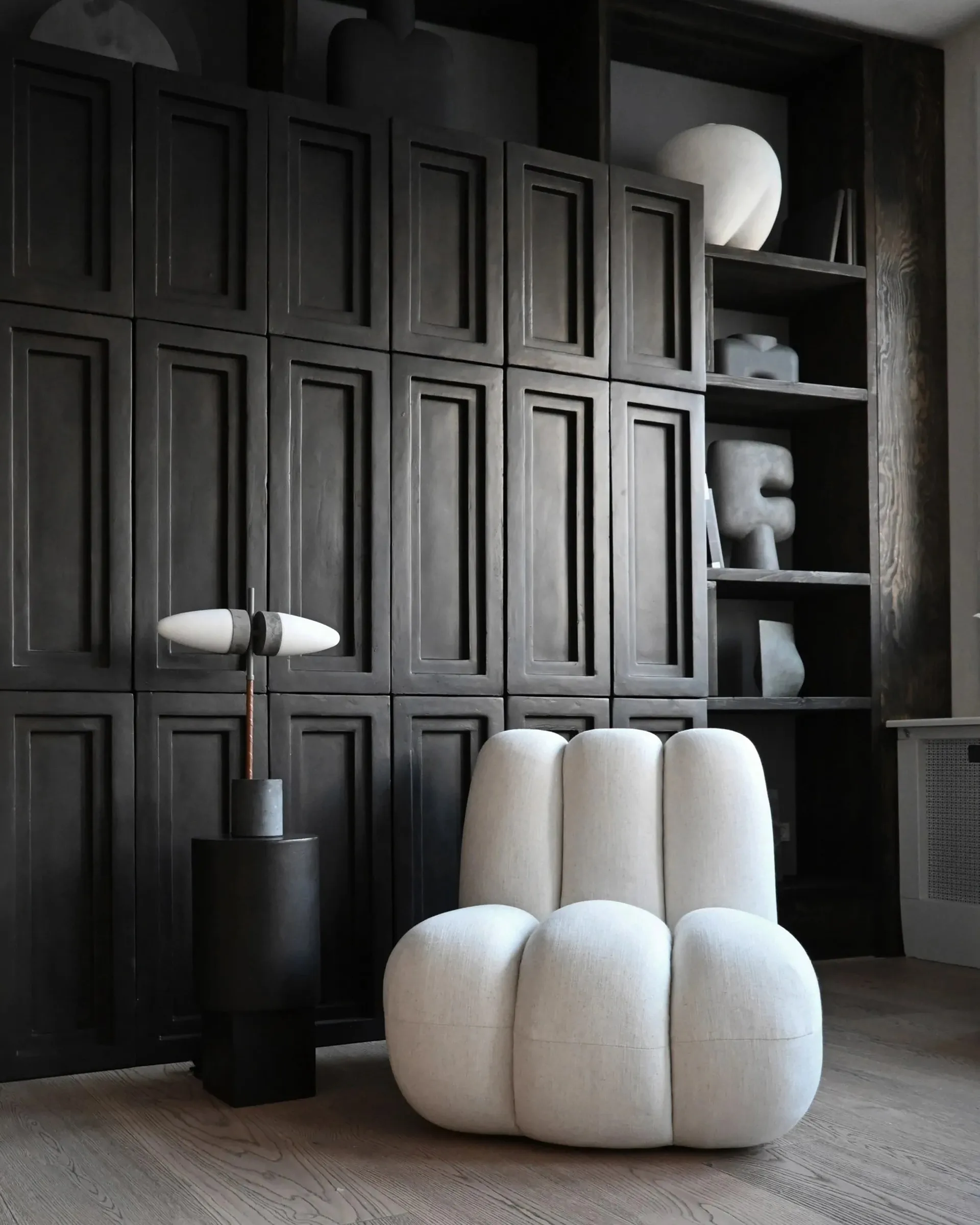 Toe loungelænestol hør, White chalk 101 Copenhagen