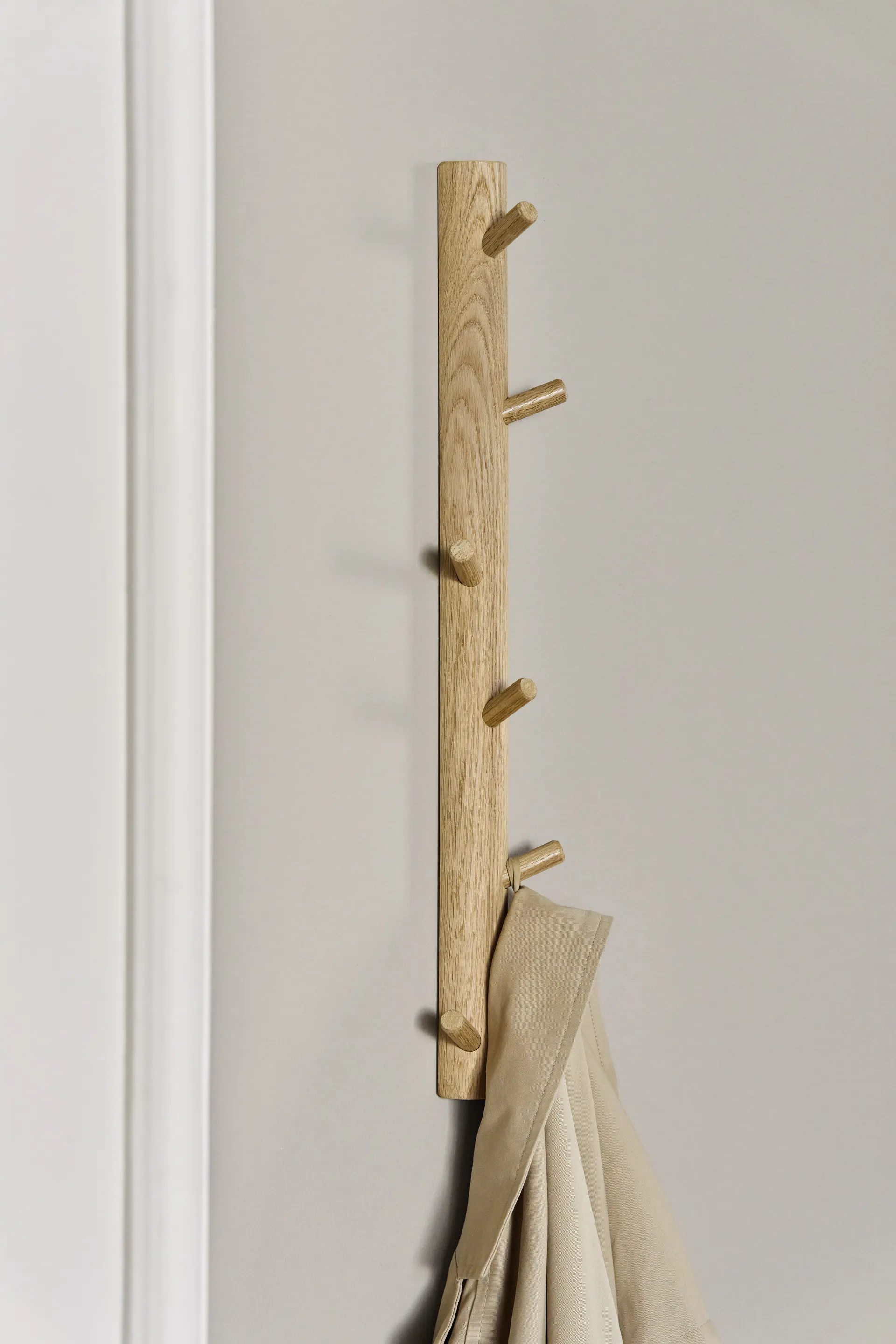 Allsarp vertikal knagerække 6 kroge, Eg 1898