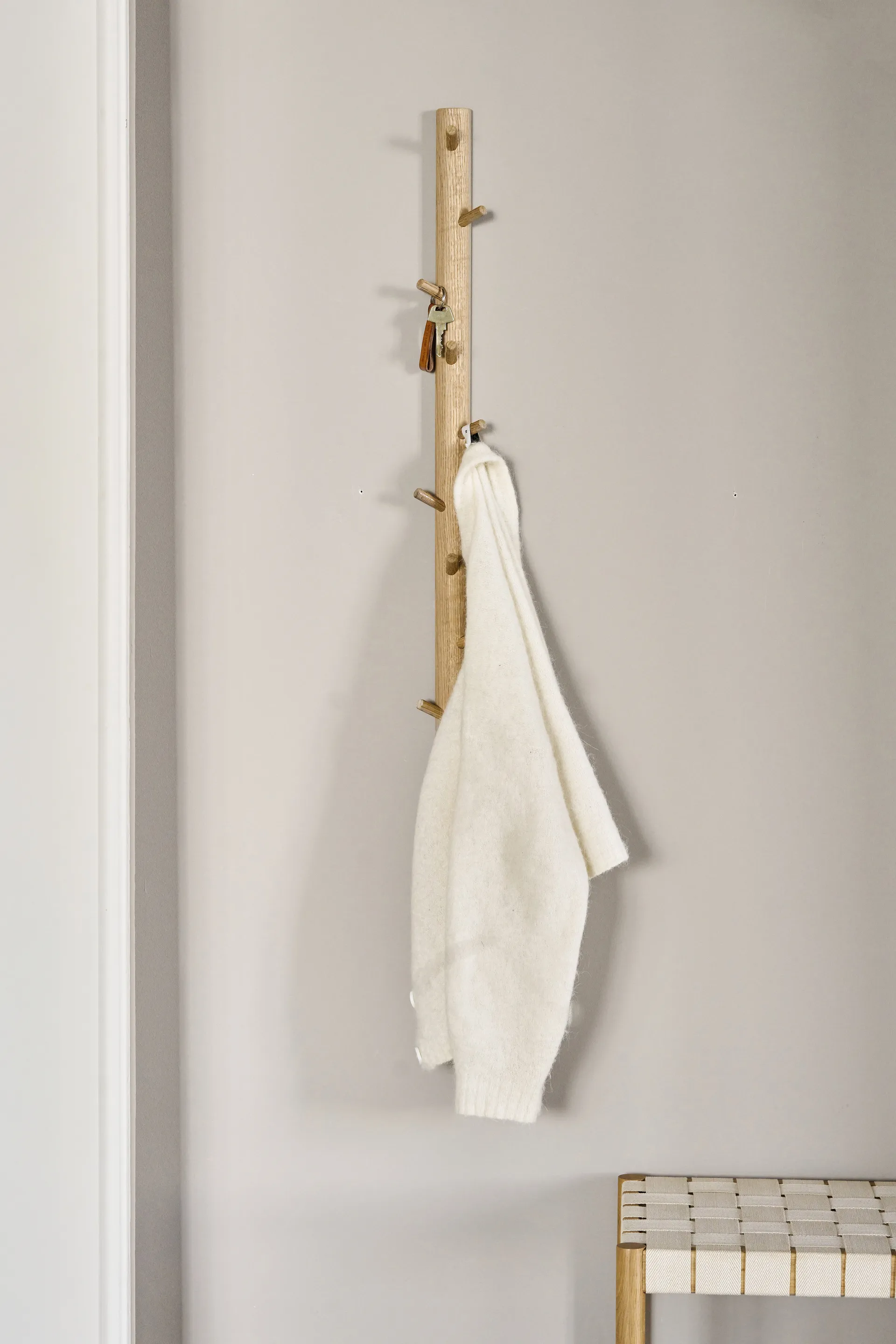 Allsarp vertikal knagerække 9 kroge, Eg 1898