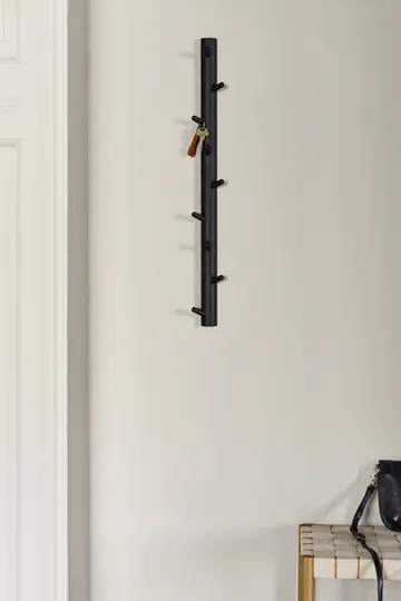 Allsarp vertikal knagerække 9 kroge - Sortmalet birk - 1898