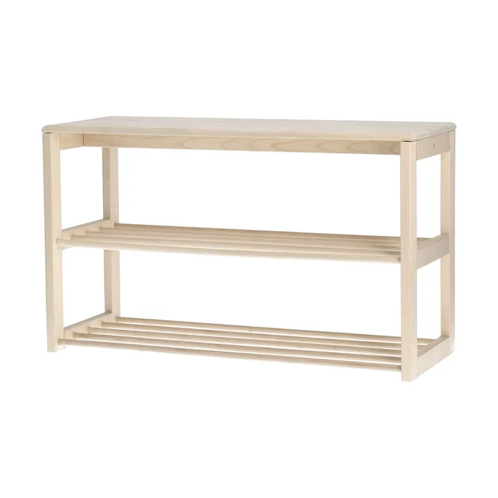 Bäckebo skohylde med siddeplads - Birk, 80x48x30 cm - 1898