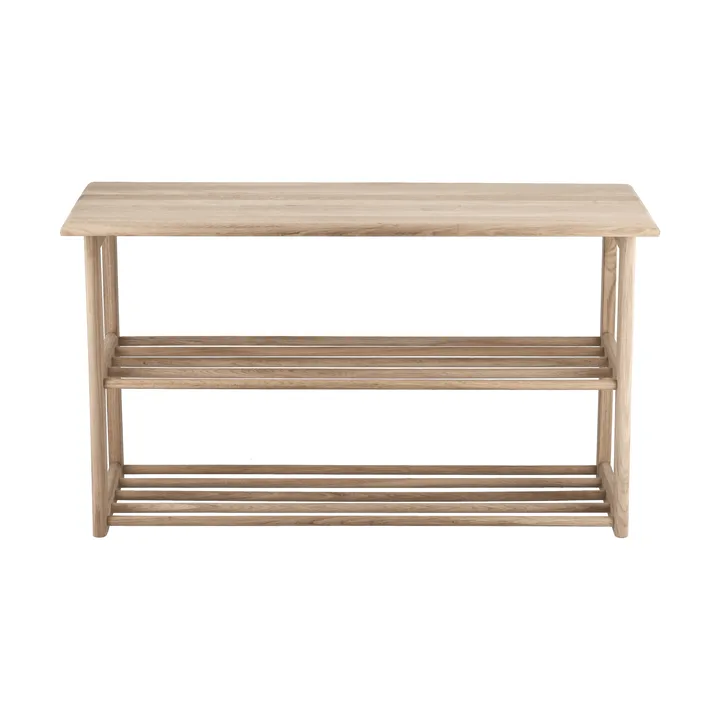 Bäckebo skohylde med siddeplads - Eg, 80×48×30 cm - 1898