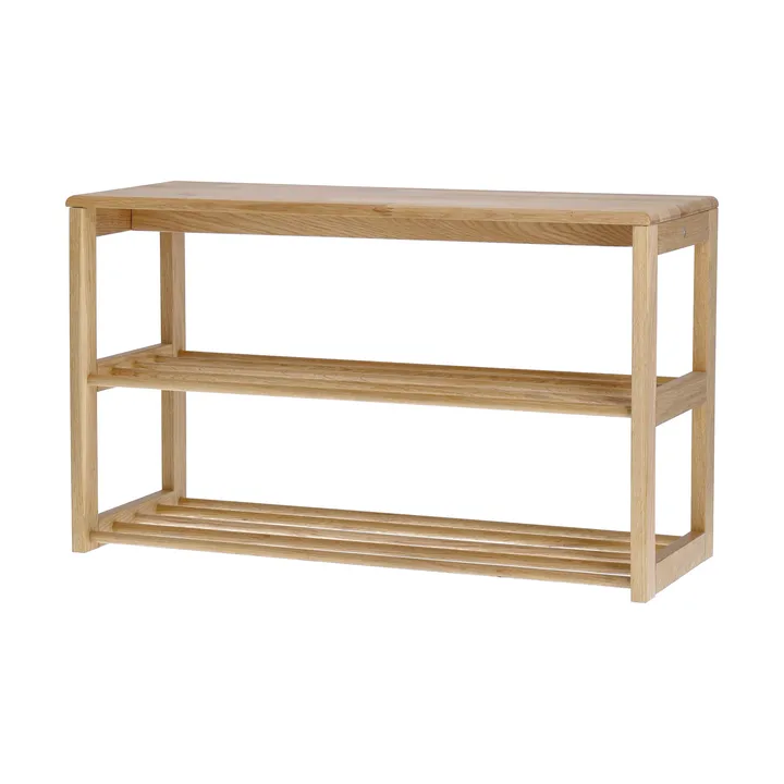Bäckebo skohylde med siddeplads - Eg, 80×48×30 cm - 1898