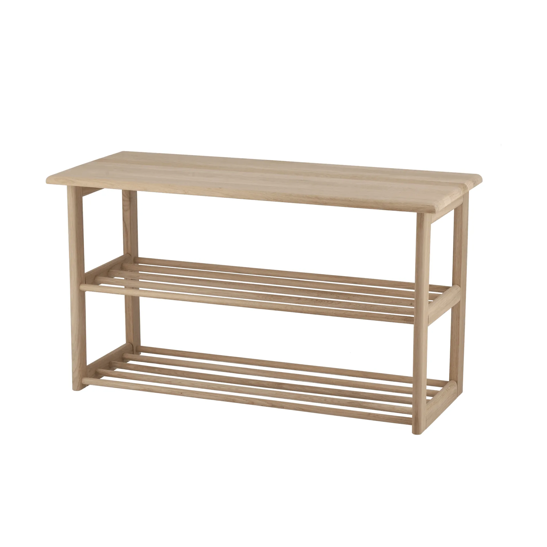 Bäckebo skohylde med siddeplads, Eg, 80×48×30 cm 1898