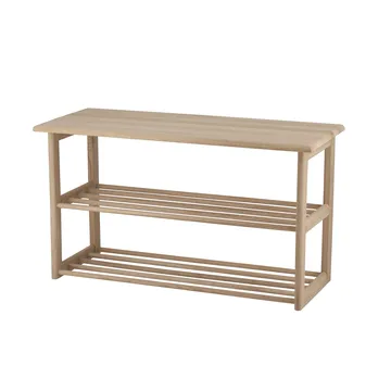 Bäckebo skohylde med siddeplads - Eg, 80×48×30 cm - 1898