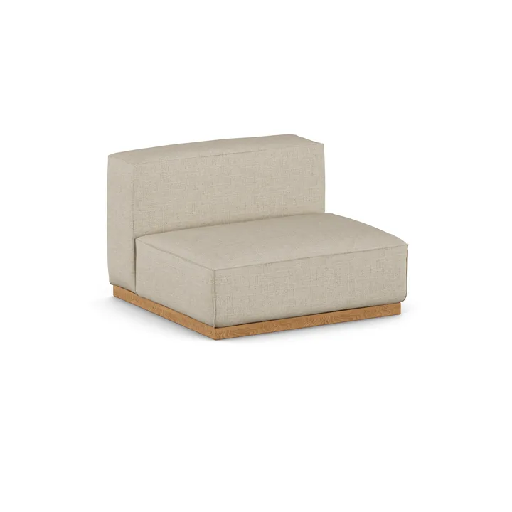 Bergsdal 1,5-personers lænestol - Bern beige 0341-Egebedset ask, 1,5-pers. - 1898
