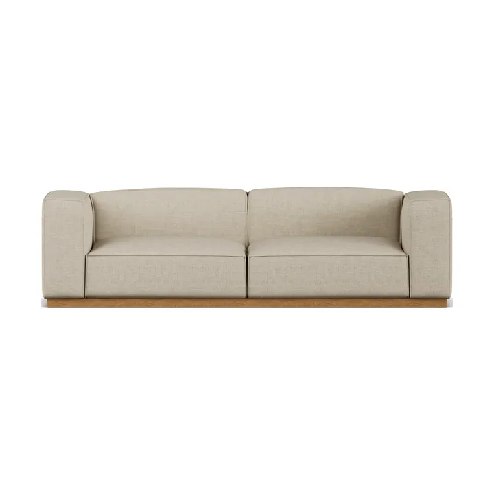 Bergsdal sofa - Bern beige 0341-Egebedset ask, 3-pers. - 1898