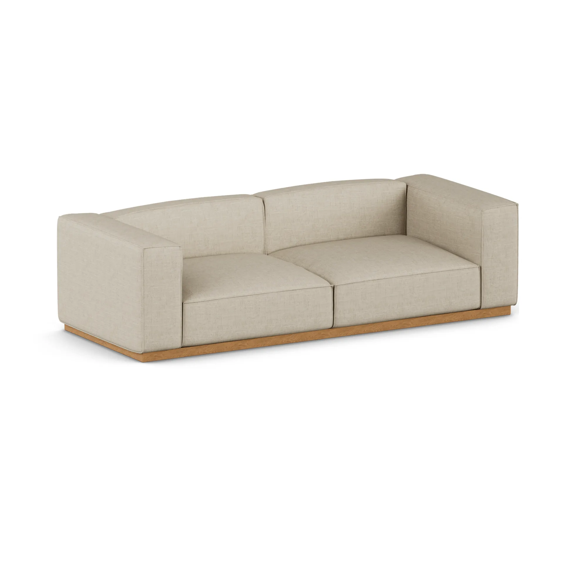 Bergsdal sofa, Bern beige 0341-Egebedset ask, 3-pers. 1898