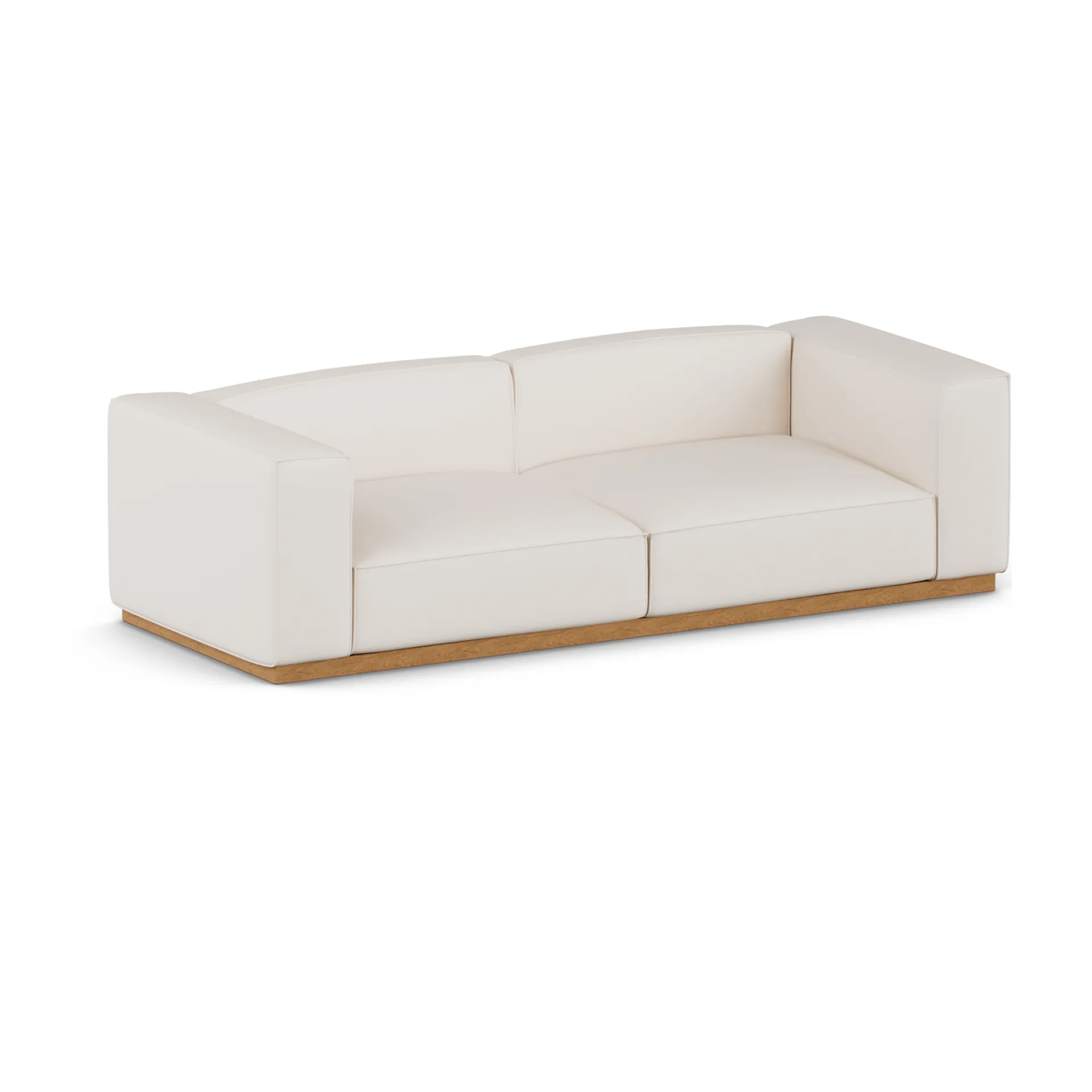 Bergsdal sofa, Caleido beige 9600-Egebedset ask, 3-pers. 1898