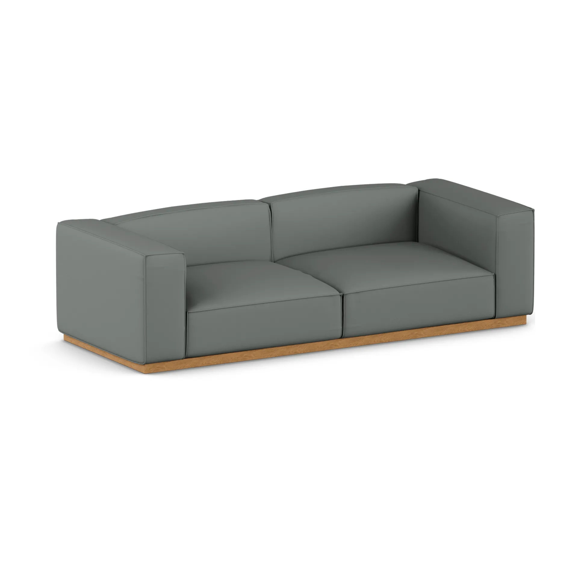 Bergsdal sofa, Caleido grey 1240-Egebedset ask, 3-pers. 1898