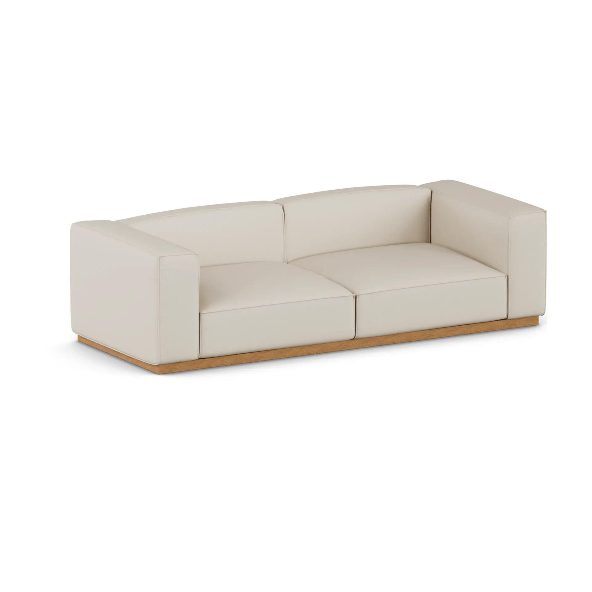 Bergsdal sofa, Jump beige 1956-Egebedset ask, 3-pers. 1898