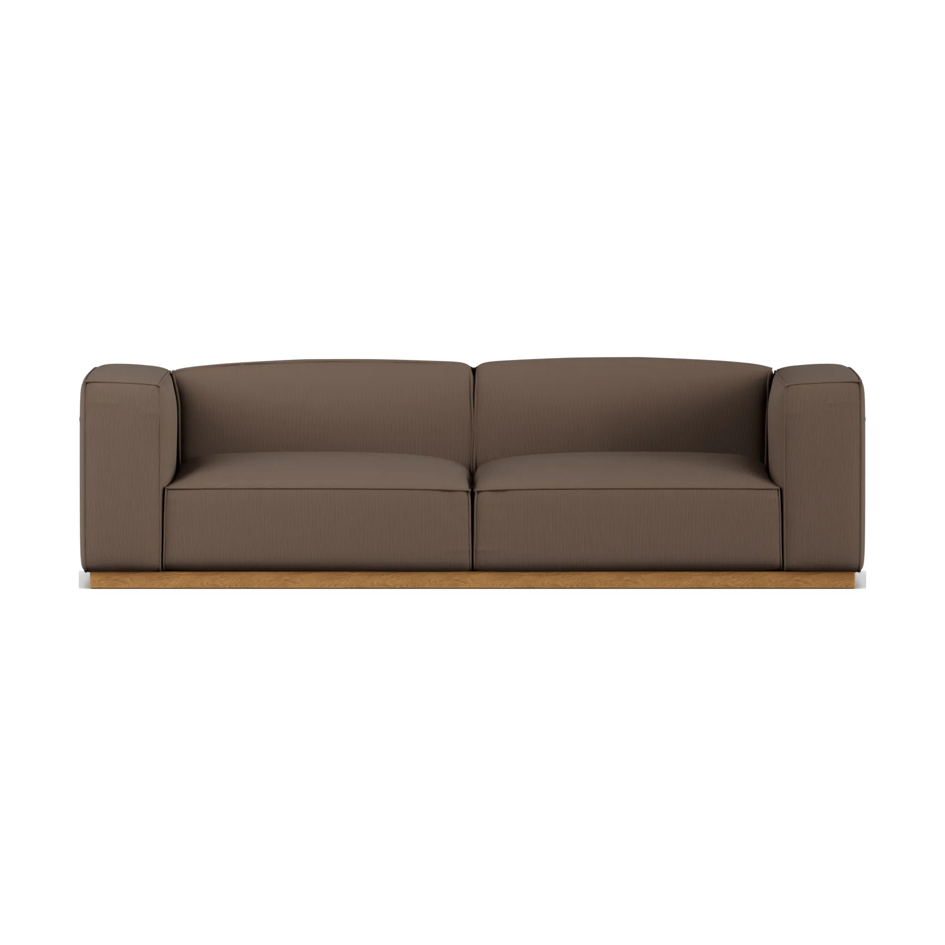 Bergsdal sofa, Jump brown 1955-Egebedset ask, 3-pers. 1898