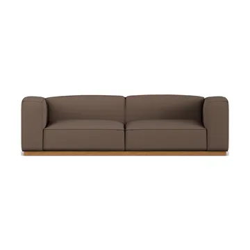 Bergsdal sofa - Jump brown 1955-Egebedset ask, 3-pers. - 1898