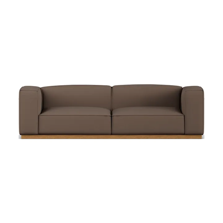 Bergsdal sofa - Jump brown 1955-Egebedset ask, 3-pers. - 1898