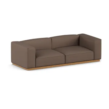 Bergsdal sofa - Jump brown 1955-Egebedset ask, 3-pers. - 1898