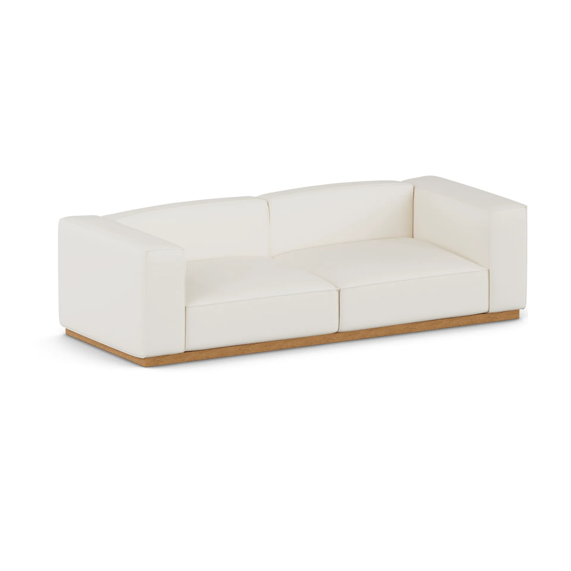 Bergsdal sofa, Jump offwhite 1954-Egebedset ask, 3-pers. 1898