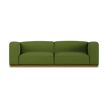 Bergsdal sofa - Luisa green 3975-Egebedset ask, 3-pers. - 1898