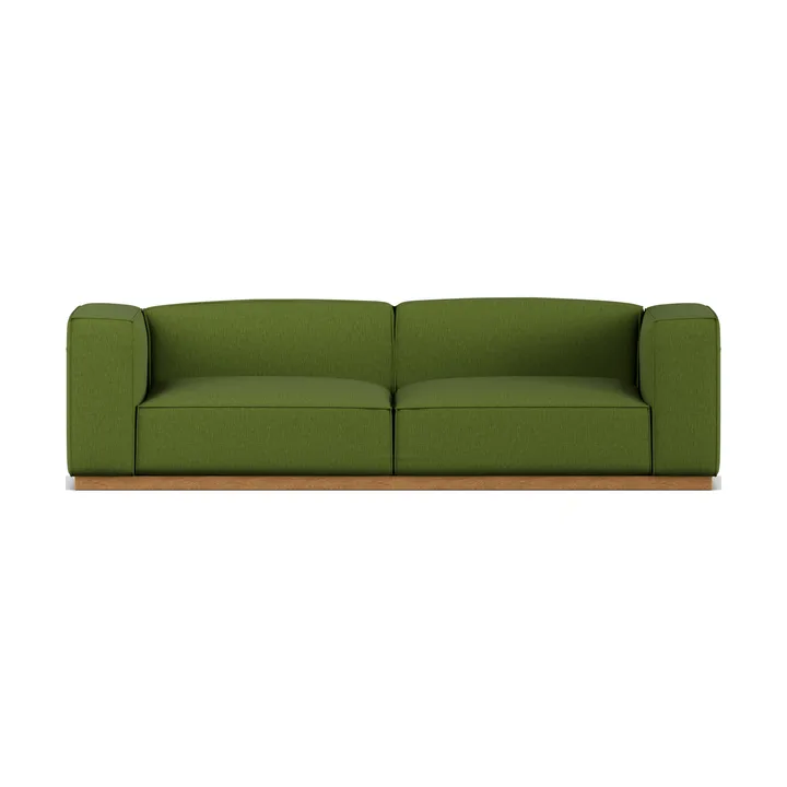 Bergsdal sofa - Luisa green 3975-Egebedset ask, 3-pers. - 1898
