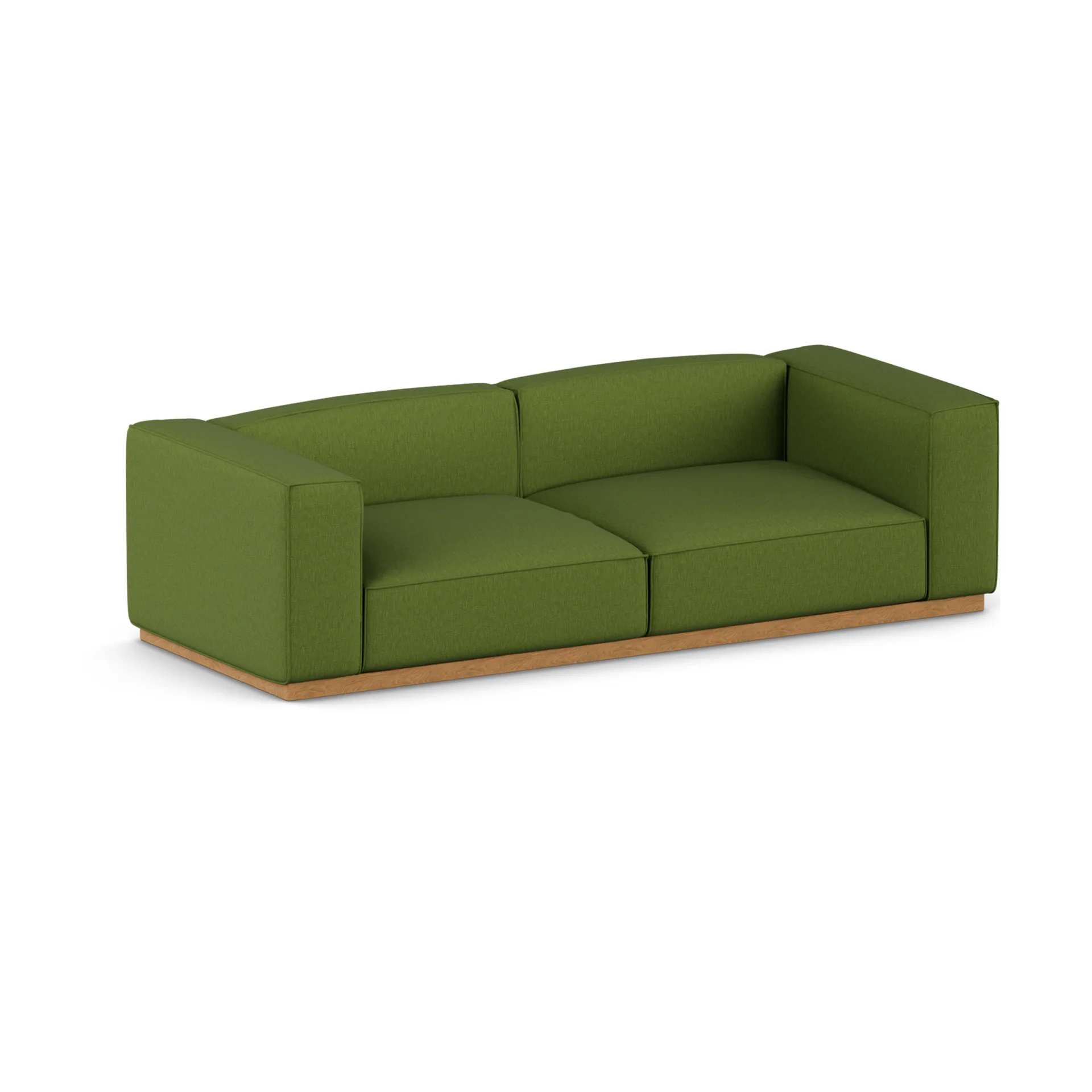 1898 Bergsdal sofa Luisa green 3975-Egebedset ask, 3-pers.