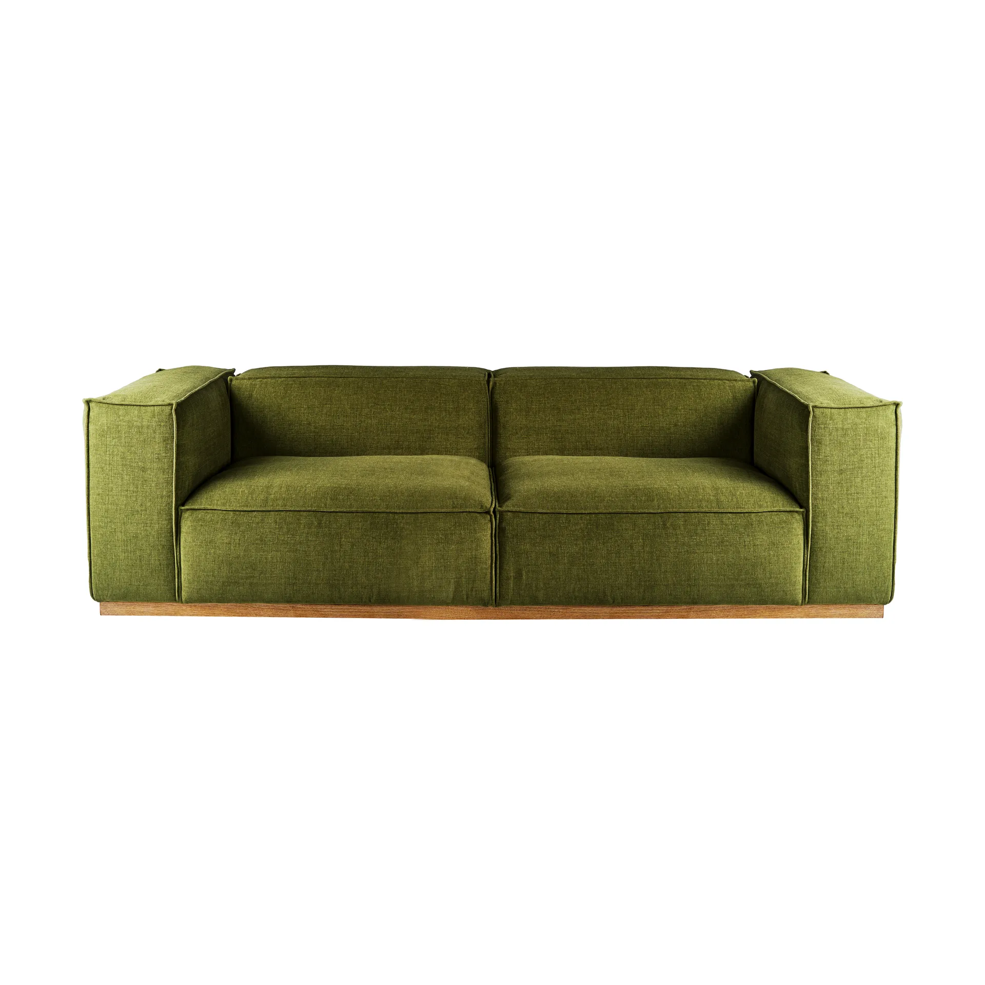 Bergsdal sofa, Luisa green 3975-Egebedset ask, 3-pers. 1898