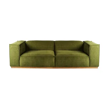 Bergsdal sofa - Luisa green 3975-Egebedset ask, 3-pers. - 1898
