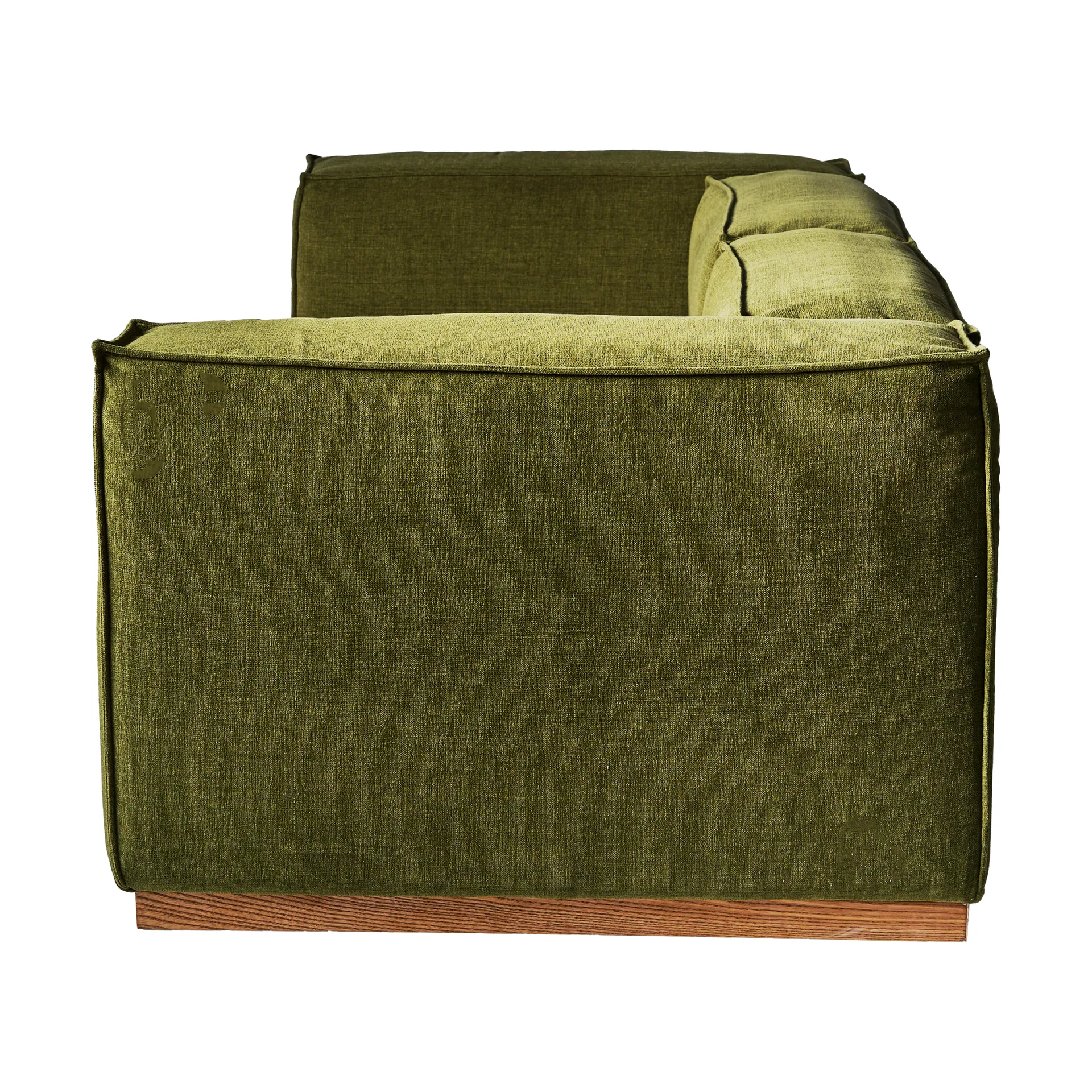 Bergsdal sofa, Luisa green 3975-Egebedset ask, 3-pers. 1898