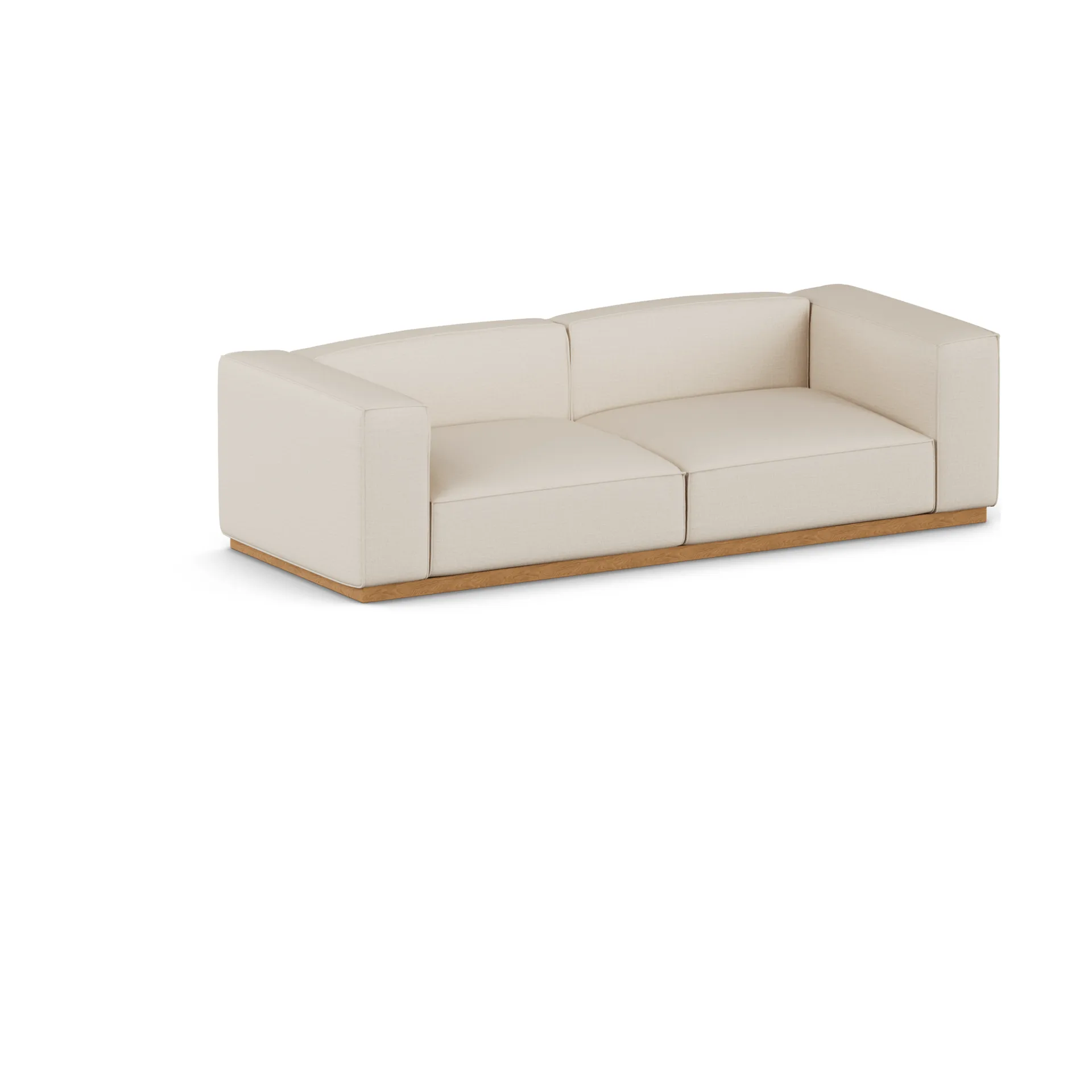 Bergsdal sofa, Same Beige 6670-egebejset, 3-personers 1898