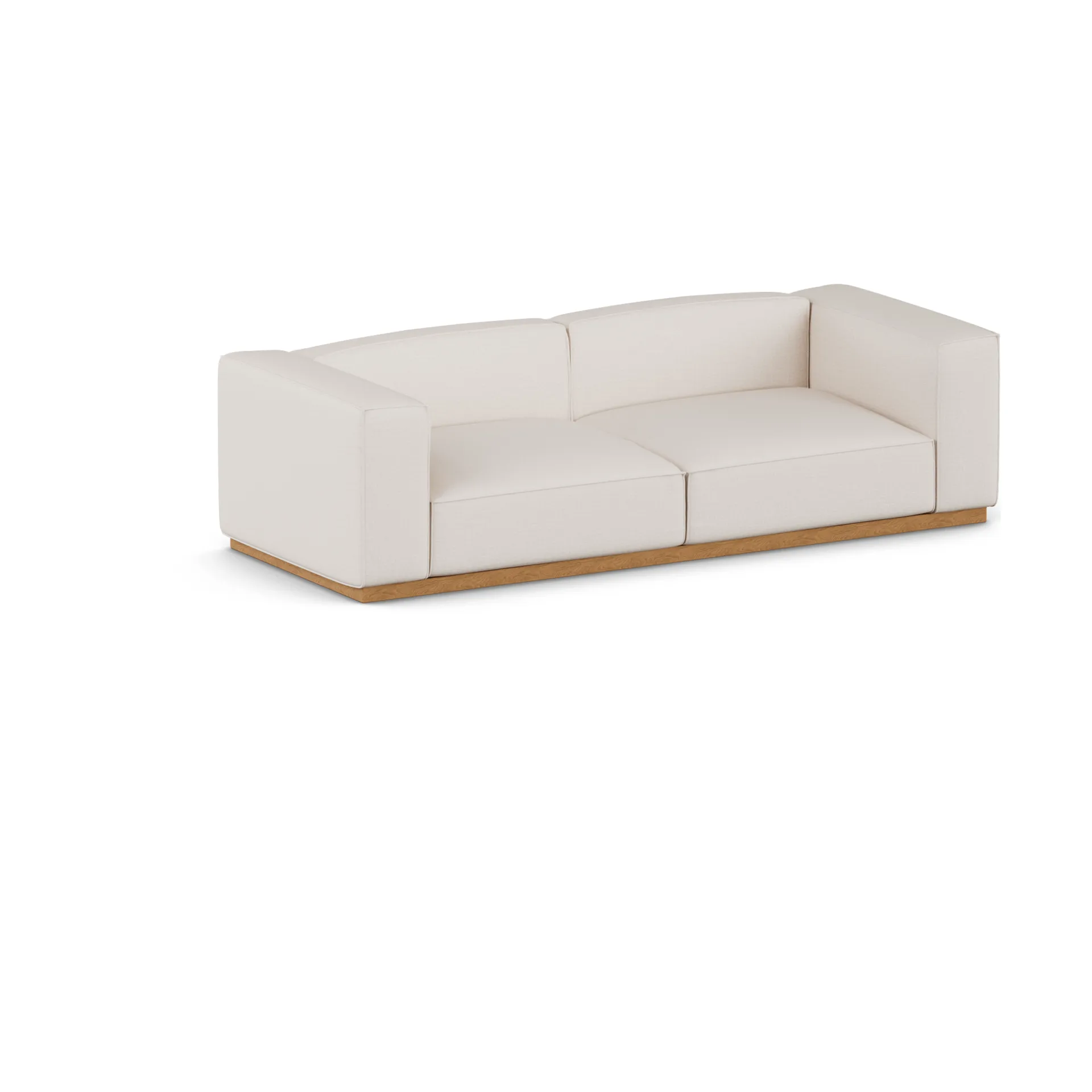 Bergsdal sofa, Same Off White 6671-egebejset, 3-personers 1898