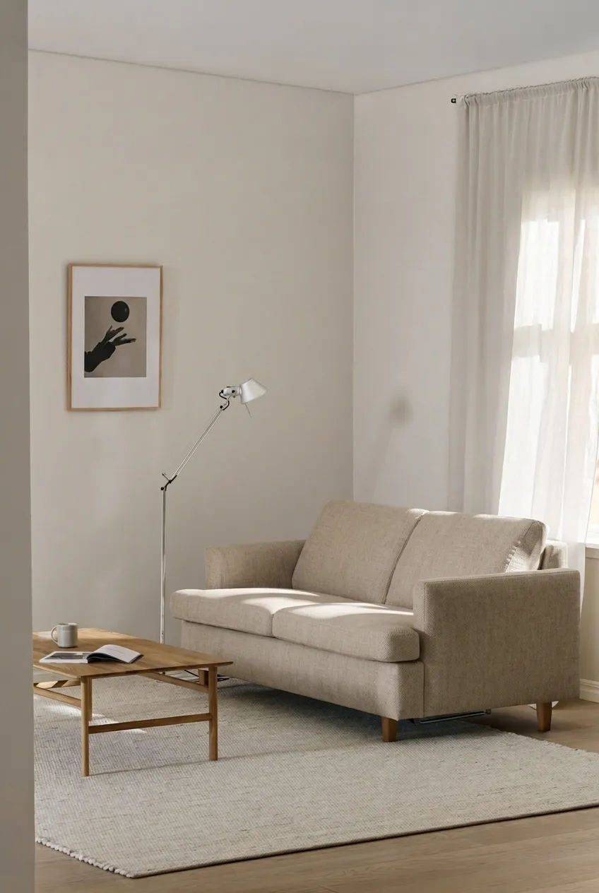 Binga 2,5-personers sovesofa, Bern Beige 0341-mørkbejdset ask 1898